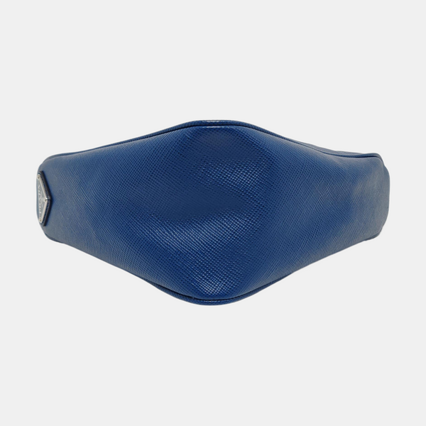 Authenticated pre-owned Triangle Calfskin Blue - Crossbody Bag at Looply