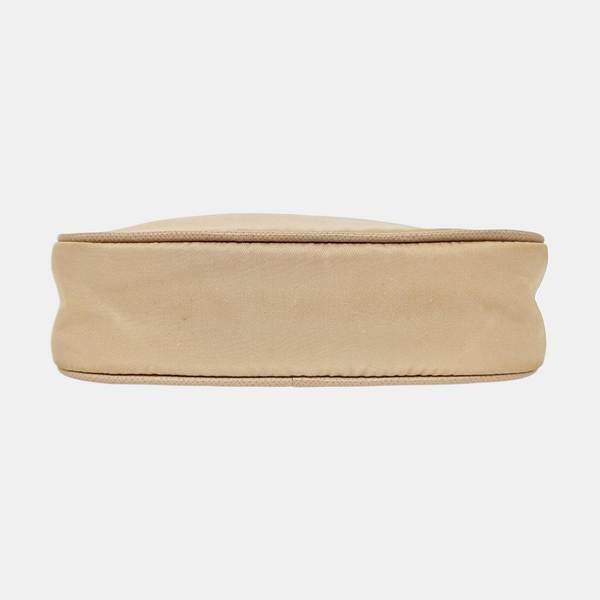 Authenticated pre-owned Re-Edition Nylon Beige - Shoulder Bag at Looply