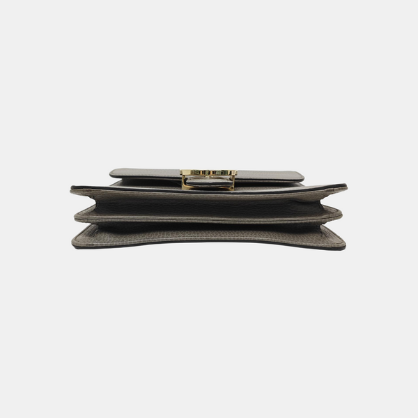 Interlocking G Small Calfskin Gray