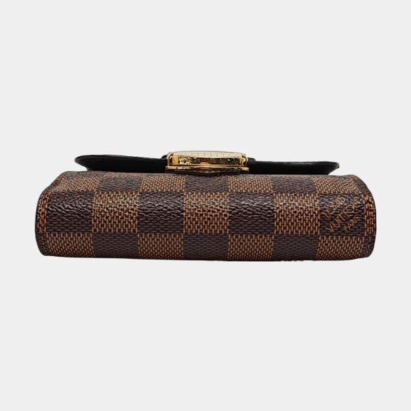 JOEY Damier Ebene Coated Canvas Brown Wallet