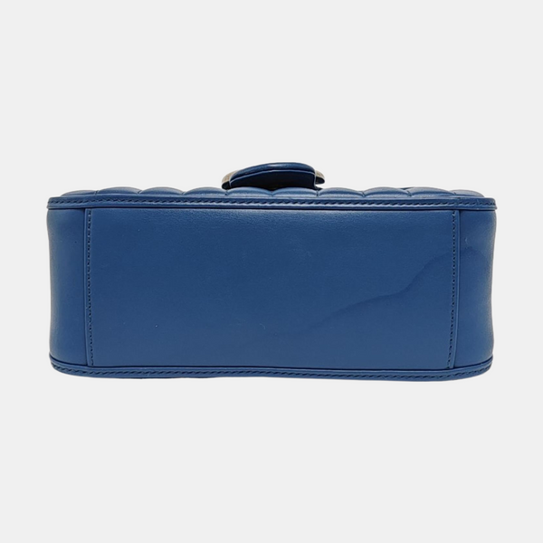 GG Marmont Mini Quilted Calfskin Blue