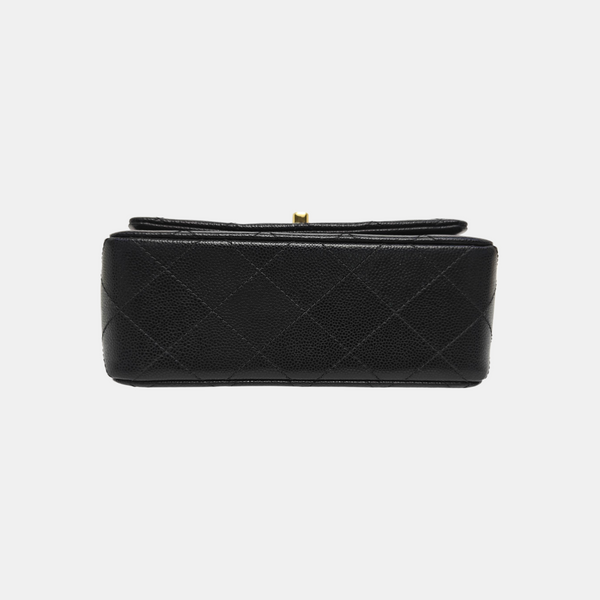 COCO HANDLE Mini Quilted Grained Calfskin Black