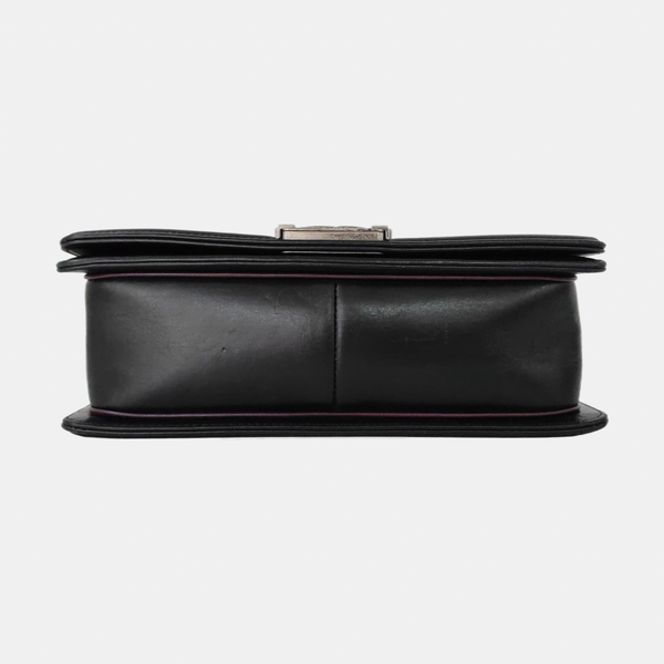 BOY CHANEL Medium Quilted Calfskin Black