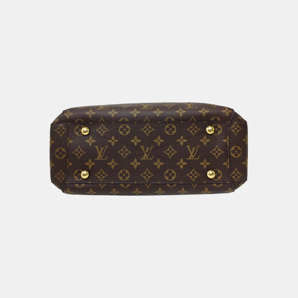 MONTAIGNE MM Monogram Coated Canvas Brown