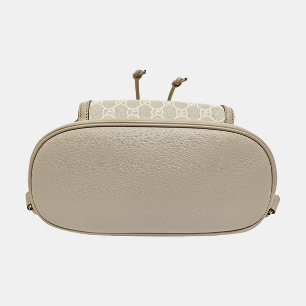 Monogram Coated Canvas Backpack Beige