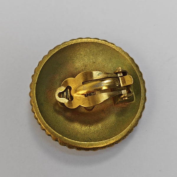Metal Gold Clip On Earrings