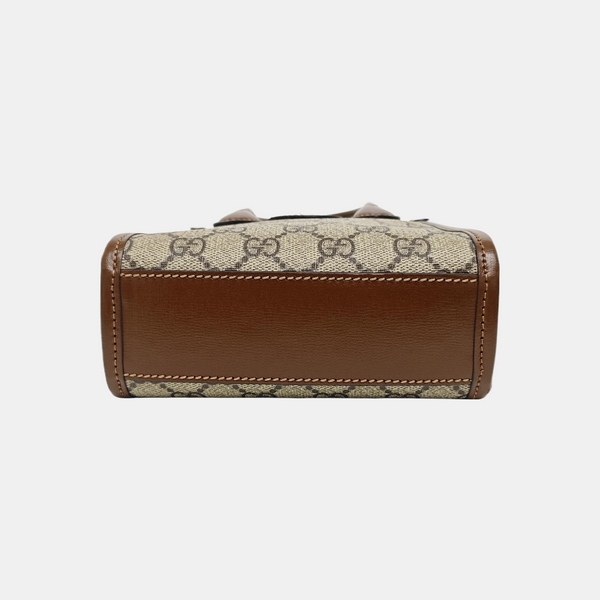 Retro Mini Monogram Coated Canvas Beige