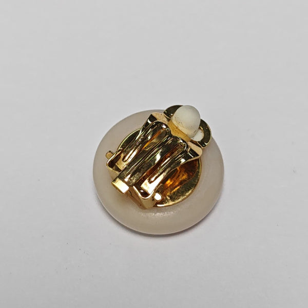 Metal White Clip On Earrings