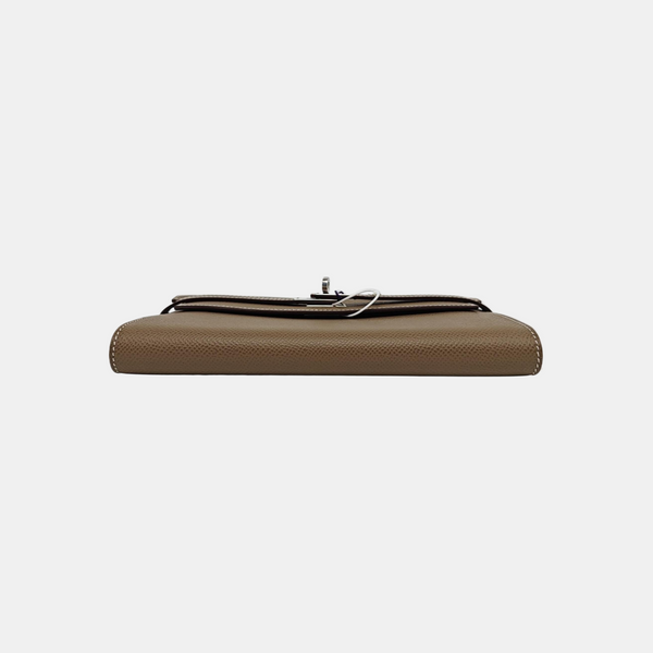 Authenticated pre-owned Kelly Epsom Grey - Clutch at Looply