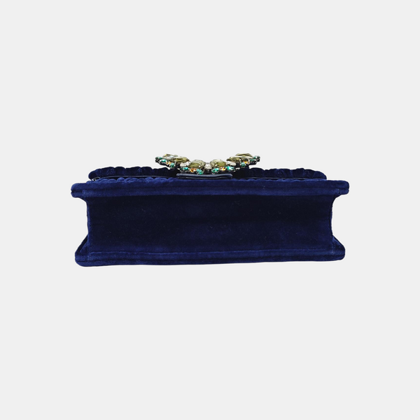 Velvet Shoulder Bag Blue