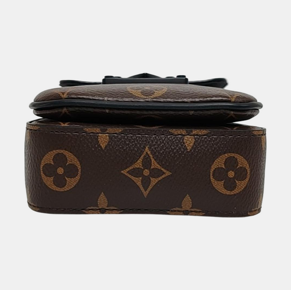S LOCK Mini Monogram Coated Canvas Brown