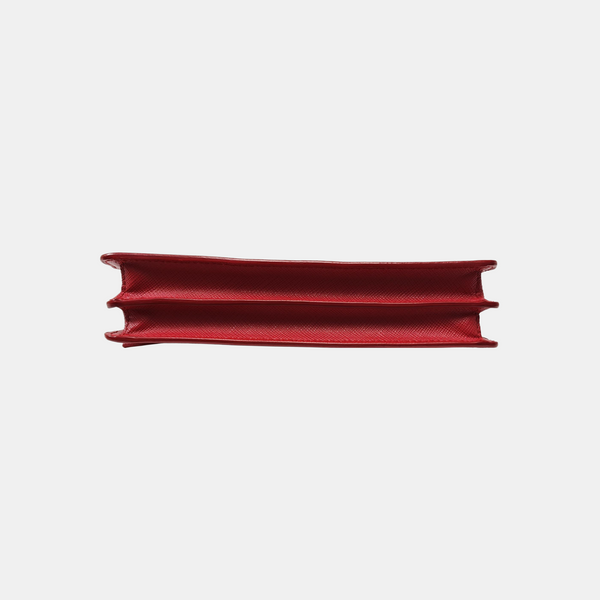Saffiano Calfskin Shoulder Bag Red