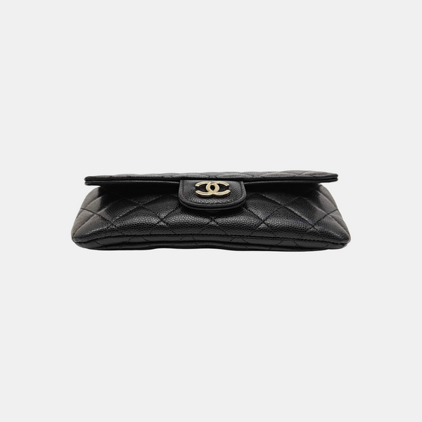CLASSIC FLAP Super Mini Quilted Grained Calfskin Black