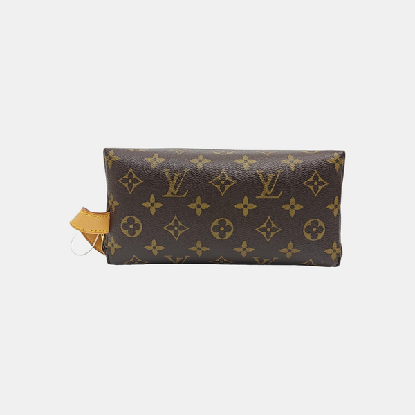 Monogram Coated Canvas Clutch Brown