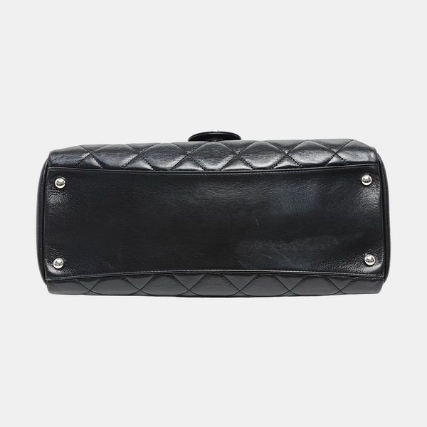Small Quilted Calfskin Black