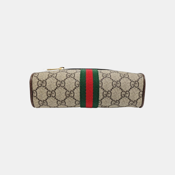Ophidia Small Monogram Coated Canvas Beige