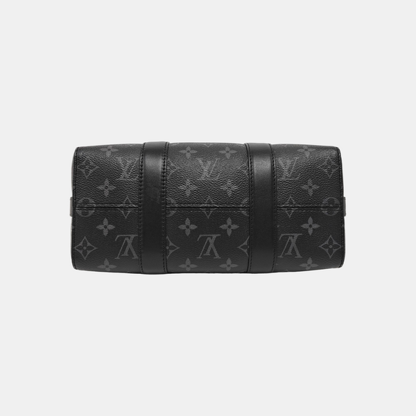 KEEPALL Monogram Coated Canvas Black