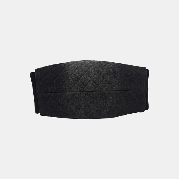 CHANEL 25 Quilted Denim Black