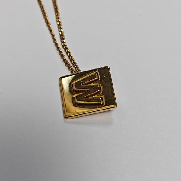 ALPHABET Brass Gold Necklace