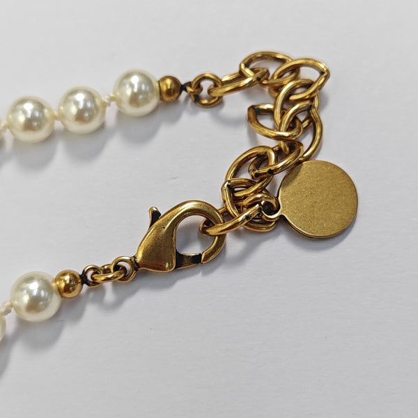 Faux Pearl White Necklace