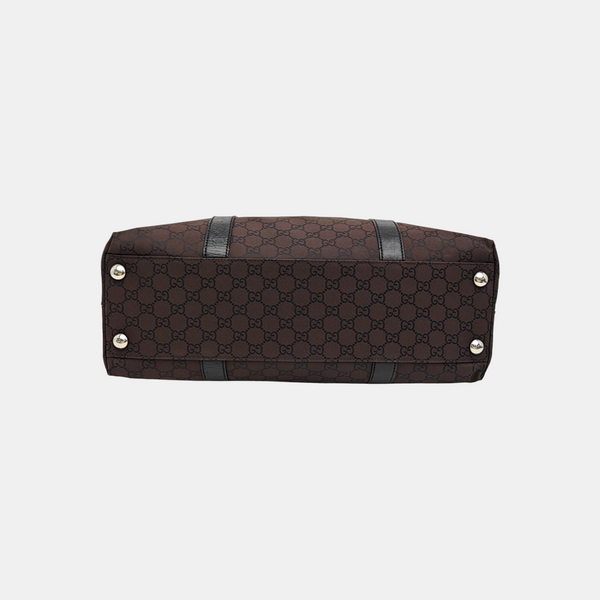 Monogram Canvas Tote Bag Brown
