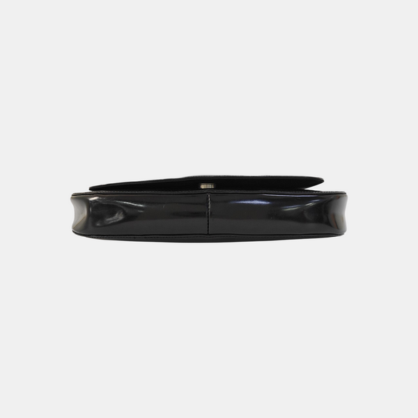 Patent Leather Shoulder Bag Black