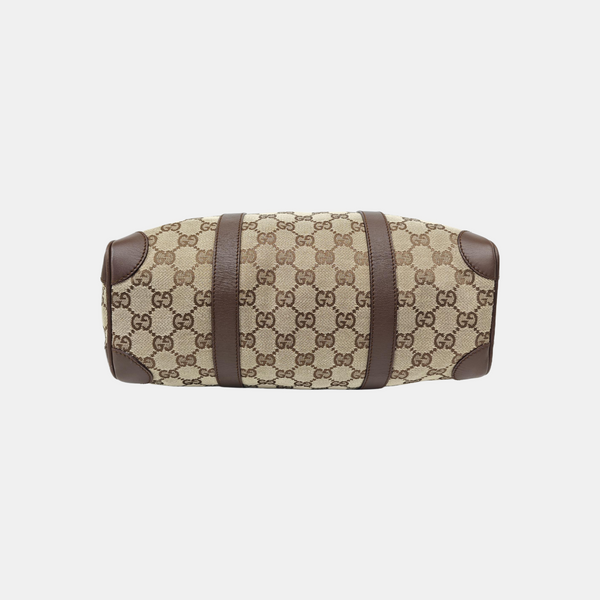 Monogram Canvas Top Handle Bag Brown