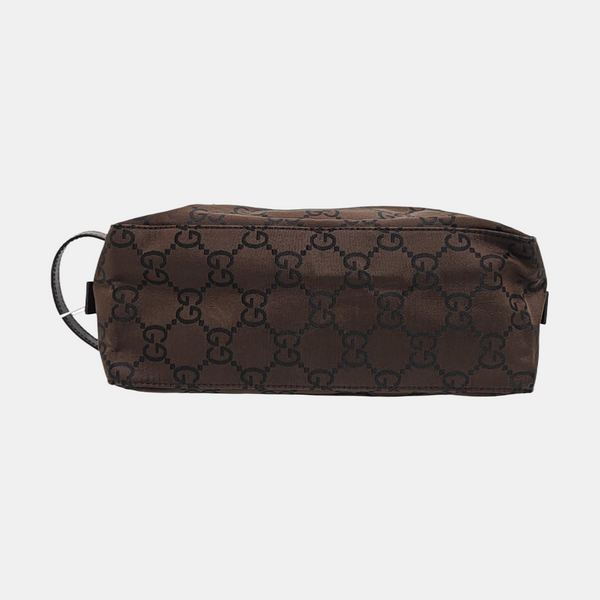 Monogram Canvas Clutch Brown