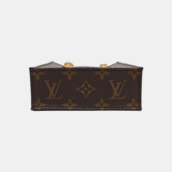 SAC PLAT Mini Monogram Coated Canvas Brown