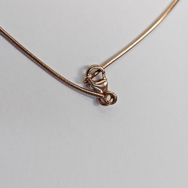 Pop H 925 Sterling Silver Rose Gold Necklace