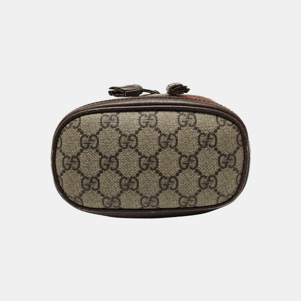 Ophidia Mini Monogram Coated Canvas Beige