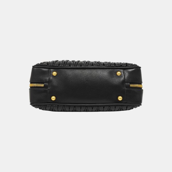 Arcadie Matelassé Large Quilted Lambskin Black