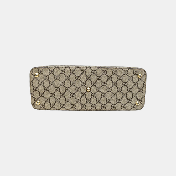 GG Blooms Monogram Coated Canvas Beige