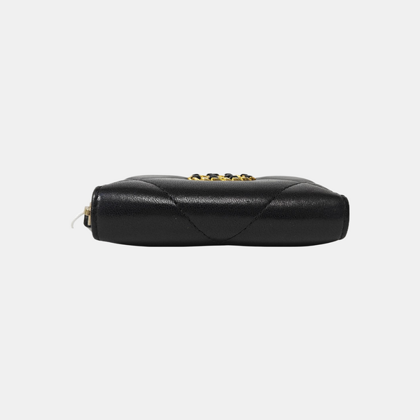 CHANEL 19 Small Quilted Lambskin Black Coin Purse