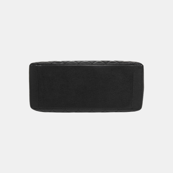 CHANEL GST Large Quilted Grained Calfskin Black