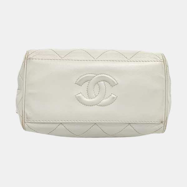Quilted Lambskin White