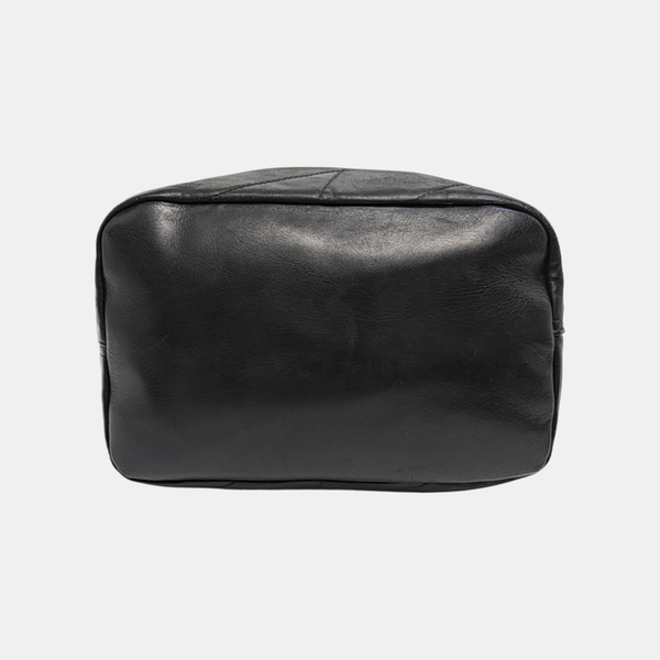 Quilted Lambskin Bucket Bag Black