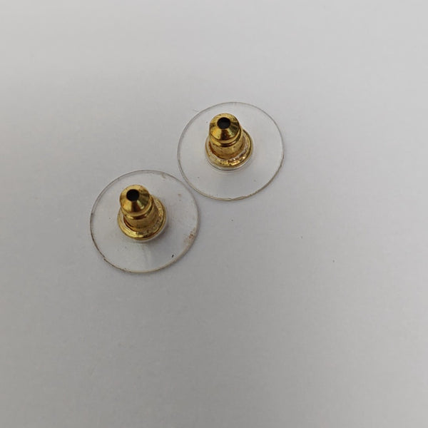 CC Logo Metal Gold Stud Earrings