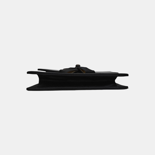 Silk Satin Clutch Black