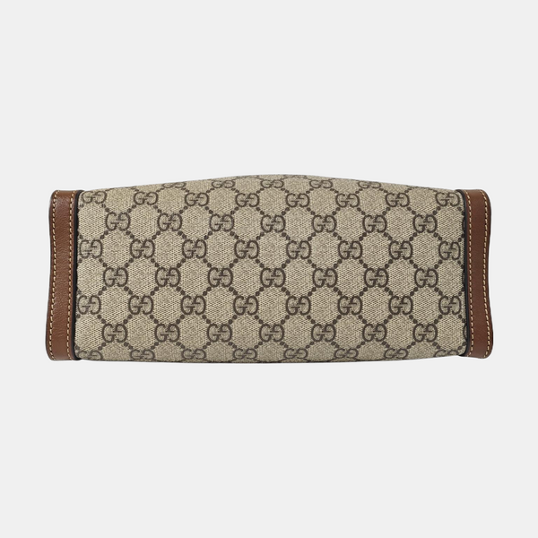 Padlock Small Monogram Coated Canvas Beige