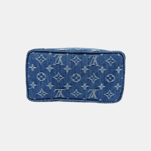 Monogram Denim Top Handle Bag Blue