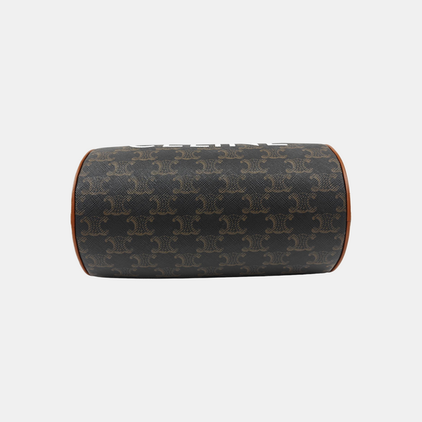 Coated Canvas Shoulder Bag Small Black