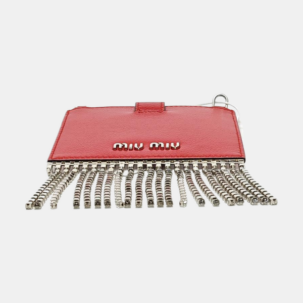 Fringed Calfskin Red