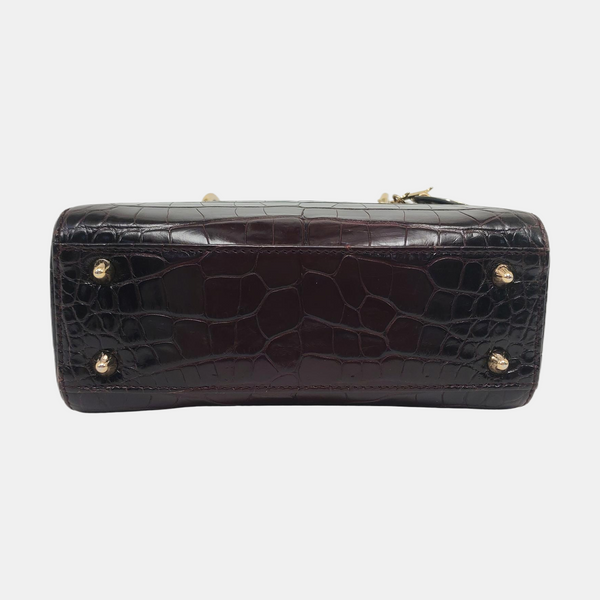 Lady Dior Small Crocodile Red