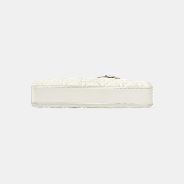 Lady D-Joy Medium Cannage Lambskin White