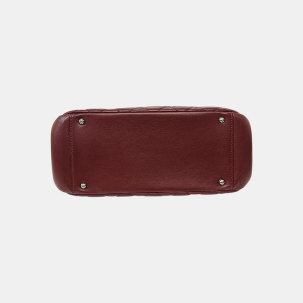 Quilted Calfskin Tote Bag Red