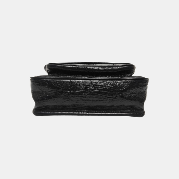 NIKI Small Chevron Calfskin Black