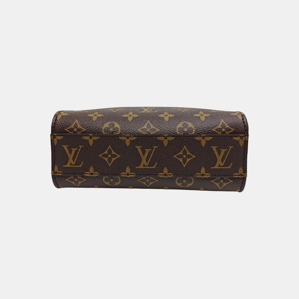 SAC PLAT BB Monogram Coated Canvas Brown