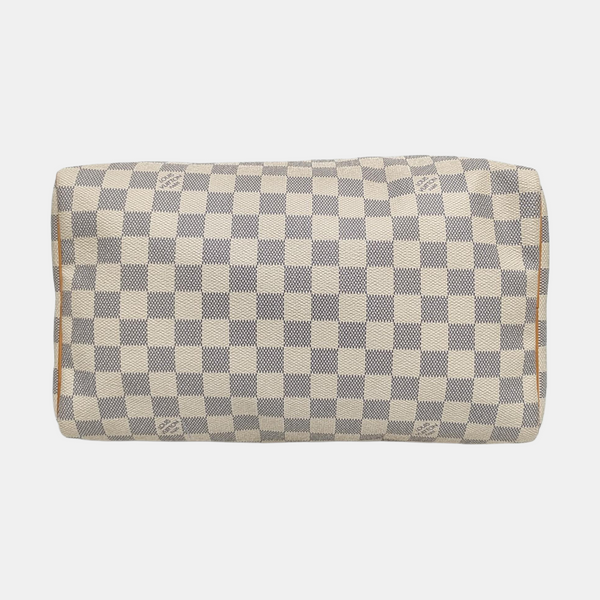 SPEEDY 30 Damier Azur Coated Canvas White