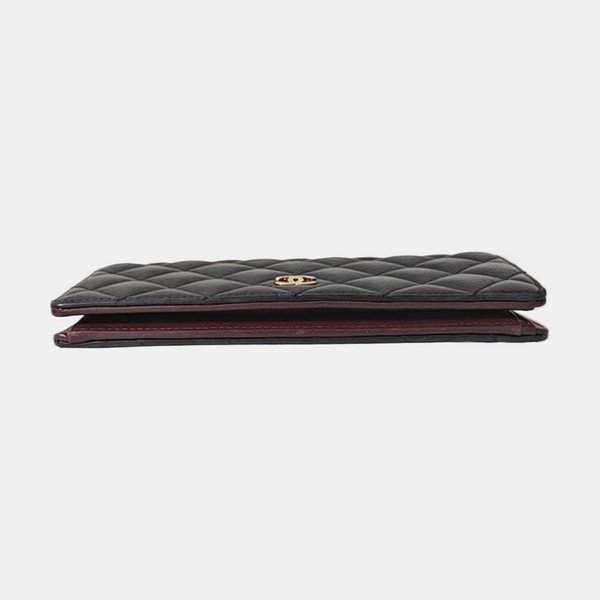 Quilted Lambskin Wallet Black